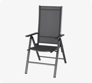 Einzelner Gartenstuhl