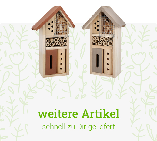Vogelhaus mit Hinweis auf die schnelle Lieferung