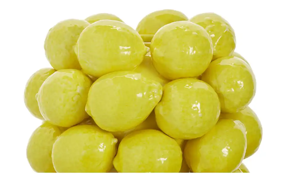 Vase 3D Zitrone, Detailansicht