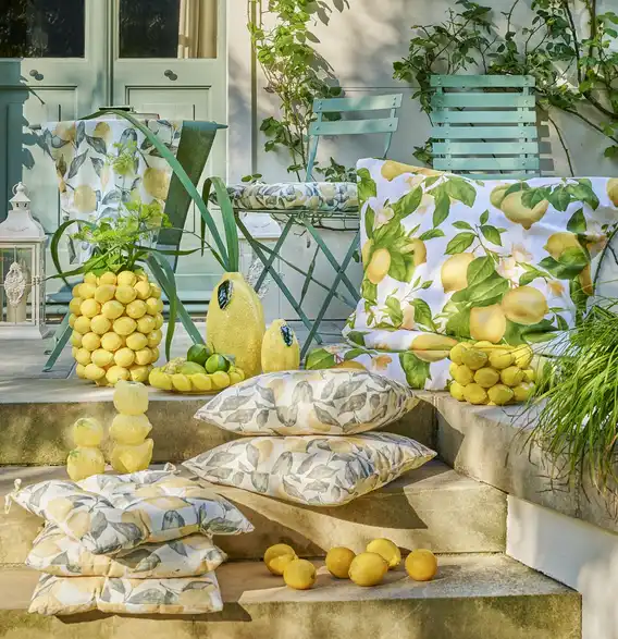 Vase 3D Zitrone, in Wohnsituation