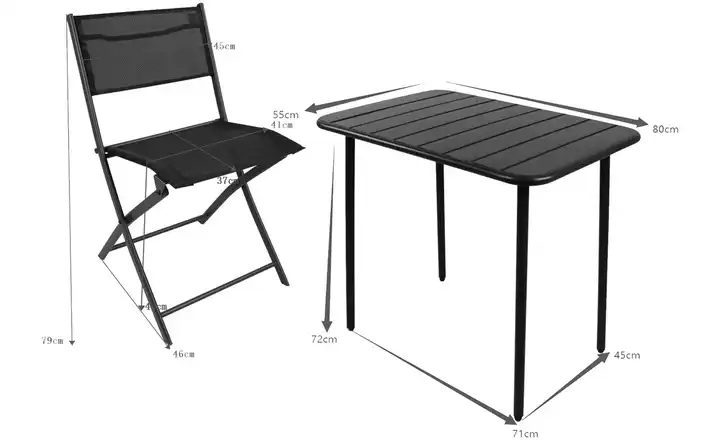 Gartenmöbel 3er-Set