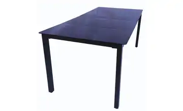 Gartenmöbel 7er-Set Schwarzglas Schwarz, Anthrazit